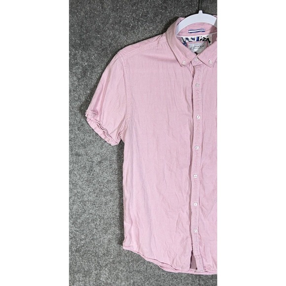 Cactus Man Ricky Singh Short Sleeve‎ Button Down Shirt Mens Size Medium Pink - Picture 7 of 11